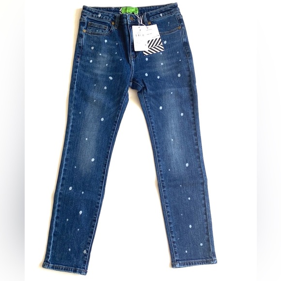 (B52) Free People x Sandrine Rose Straight Fit, Polka Blue, Size 28, NWT - Picture 5 of 14